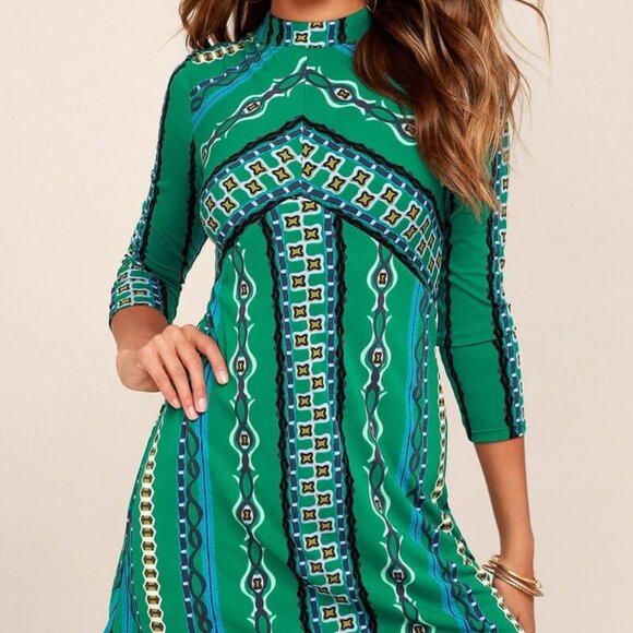 Free People Stella Green Longsleeve Dress - Women's Small - Picture 8 of 8